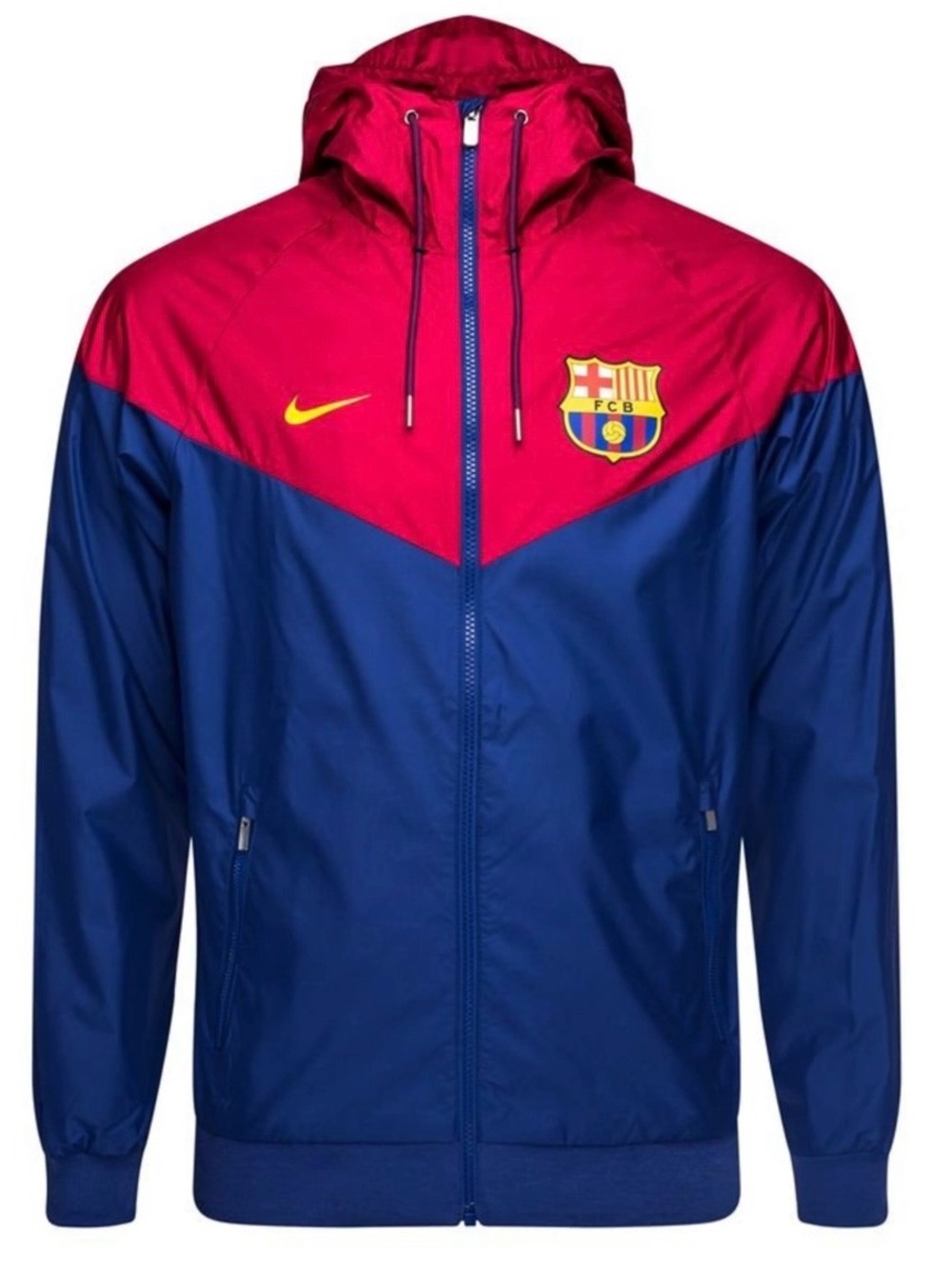 Nike Men’s Red & Blue FC Barcelona Hooded Windbreaker